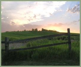 View across the fields from Meadow Barn